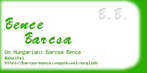bence barcsa business card